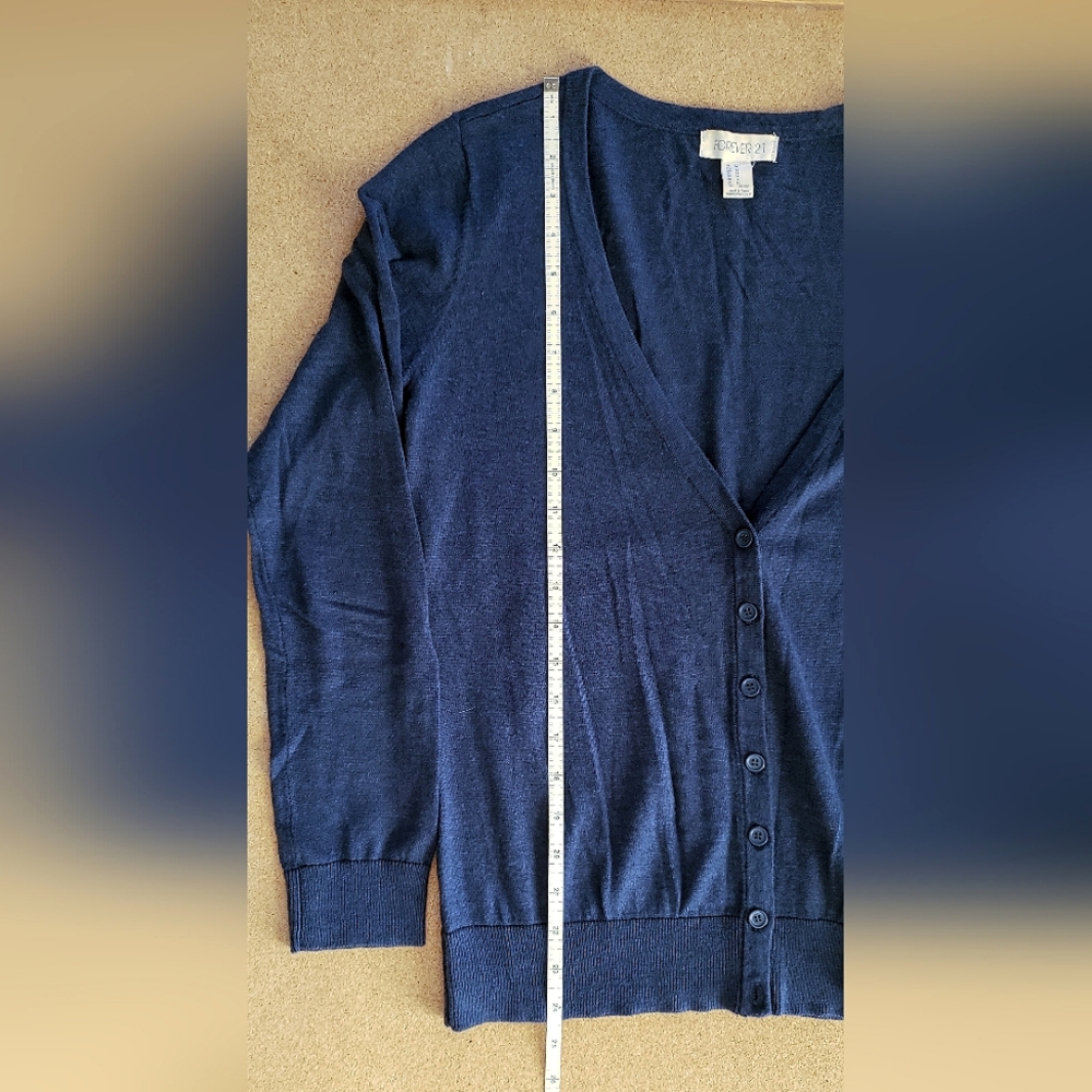 Forever 21 dark blue lightweight cardigan sweater M medium